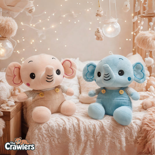 The Crawlers™ 14-Inch Dress Elephant Plush – Soft Toy for Kids & Gifting (35cm)