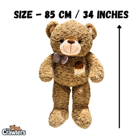 The Crawlers™ "Love Patch Teddy Bear – 85cm big size soft toy for Kids and gifting