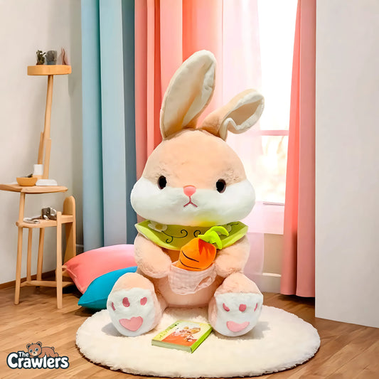 The Crawlers™ Carrot Bunny Plush – 20 Inches (50cm) Soft Toy for Kids & Gifting