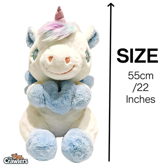 The Crawlers™ Heart Fairy Unicorn Plush – 22 Inch (55cm)Magical Gift for Kids & Girls