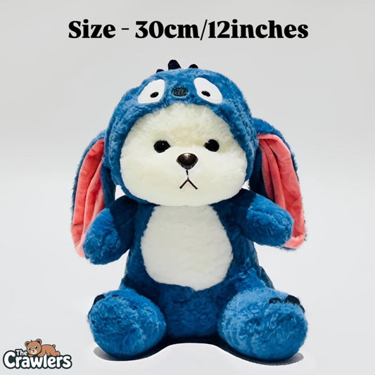 The Crawlers™ Stitch Lena Bear Plush –12-inches Cute Bear Soft Toy for Kids & Gifting (30cm)