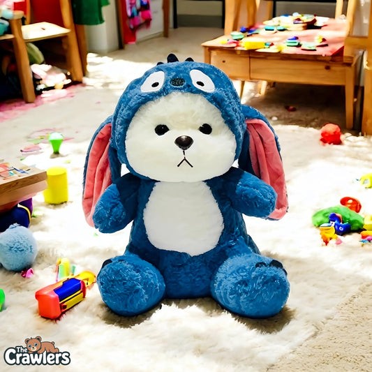 The Crawlers™ Stitch Lena Bear Plush –12-inches Cute Bear Soft Toy for Kids & Gifting (30cm)
