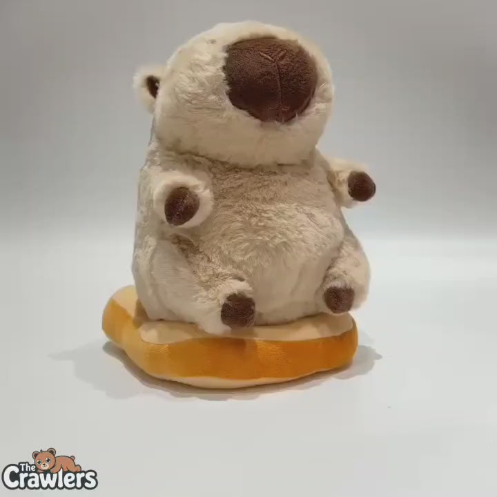 The Crawlers™ Bread Capybara Plush Toy – 12 Inch Soft Stuffed Animal for Kids & Gifting (30cm)