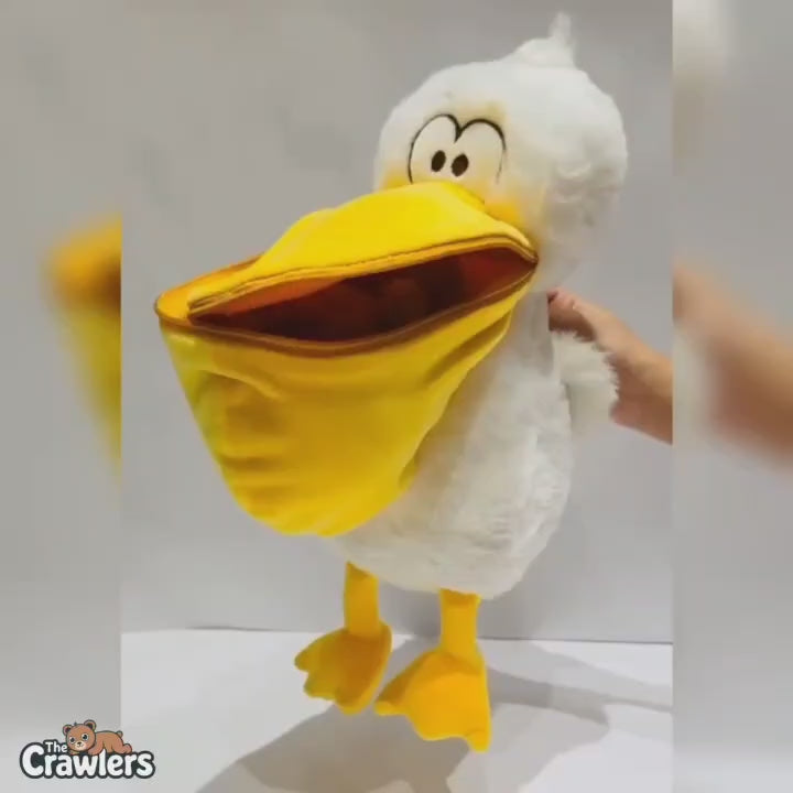 The Crawlers™ Duck Plush Toy with a tiny capybara – 18 Inches Cute & Functional Soft Toy for Kids & Gifting