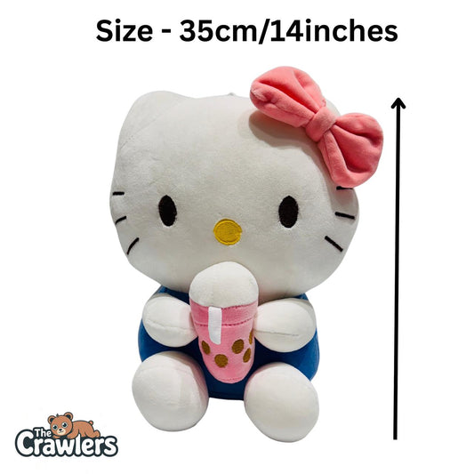 The Crawlers™ Ice Cream Kity Plush Toy – 35cm Cute Cat Stuffed Doll Holding Ice Cream (14 Inches)