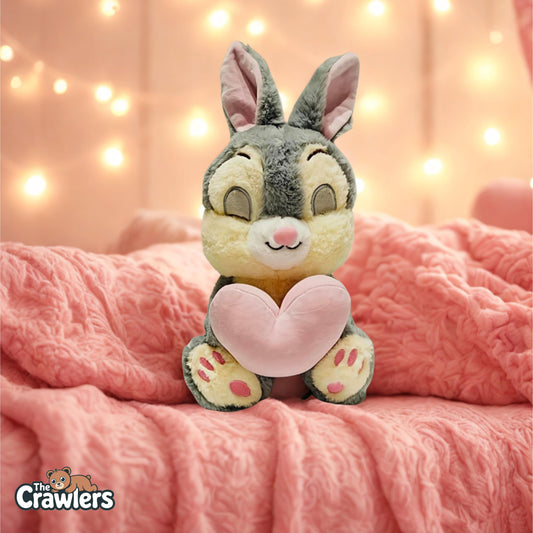 The Crawlers™ Cozy Heart Rabbit – 14 Inch Plush Bunny Toy for Kids & gifting