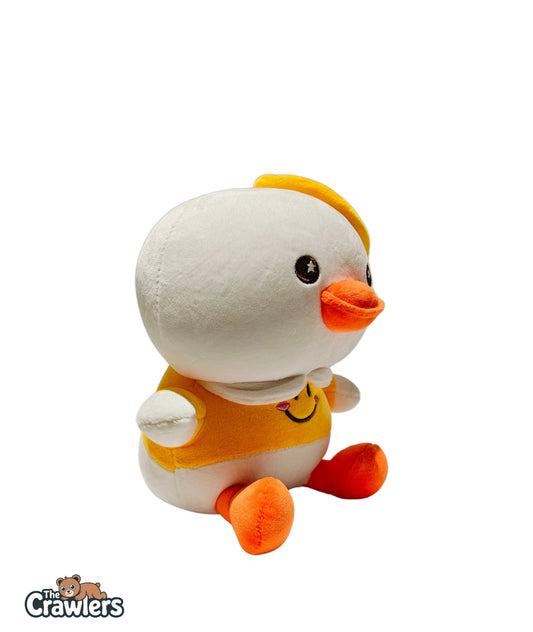 The Crawlers™ 8-Inch Duck Plush Toy – Cute Soft Toy with Hat for Kids & Gifting (20cm)
