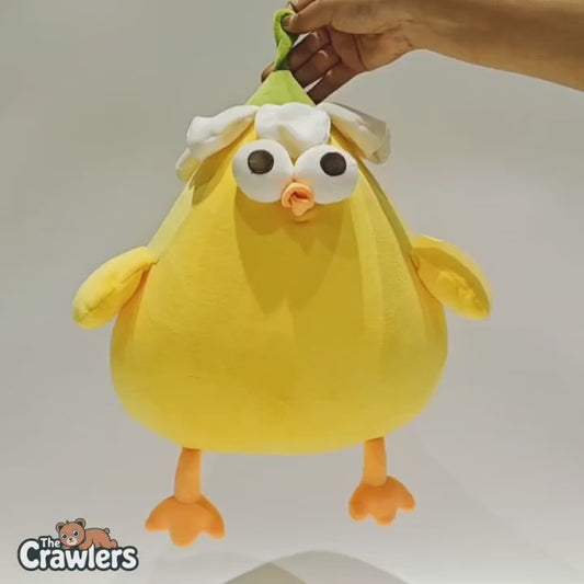 The Crawlers™ 16-Inch Chicken Duck Plush – Cute Cartoon Soft Toy for Kids, Gifting & Home Decor (40cm)