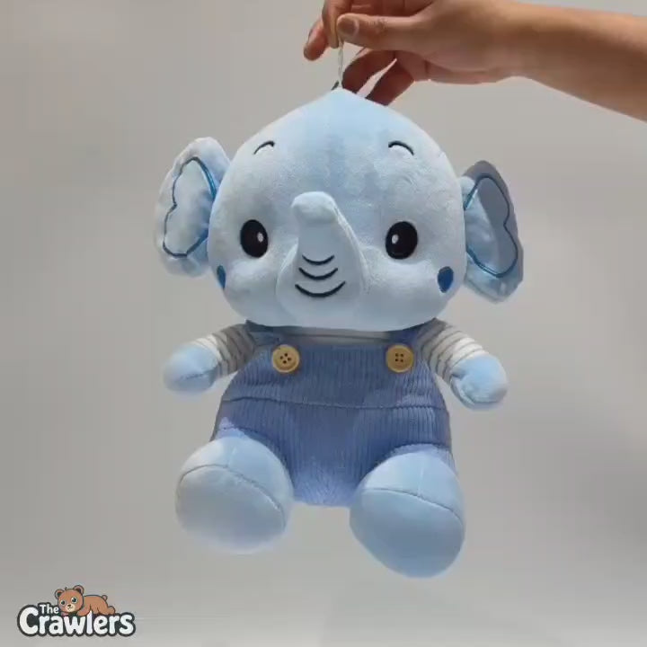 The Crawlers™ 14-Inch Dress Elephant Plush – Soft Toy for Kids & Gifting (35cm)
